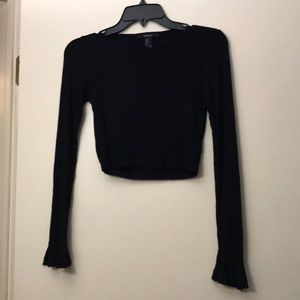 Forever 21 flared sleeve crop top